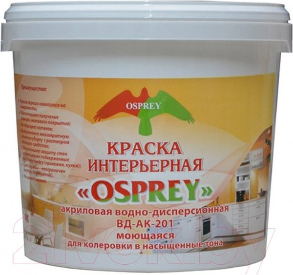 Краска Osprey Интерьерная моющаяся ВД-АК-201 - фото
