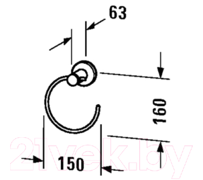 Кольцо для полотенца Duravit D-Code 99211000
