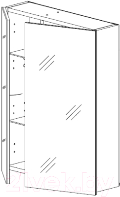 Шкаф с зеркалом для ванной СанитаМебель Камелия-14.50 Д2