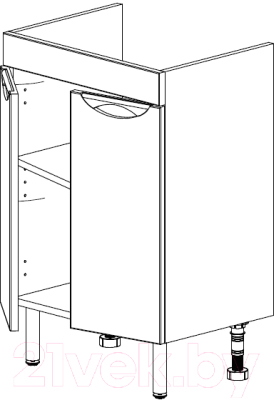 Тумба под умывальник СанитаМебель Камелия-63 Д3 (белый)