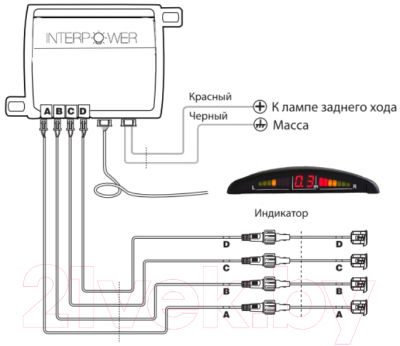 Парковочный радар Interpower IP-415