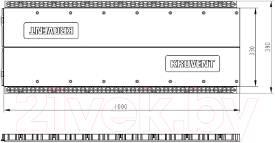 Аэратор коньковый Krovent 1.00x0.33x0.03м RAL 9005