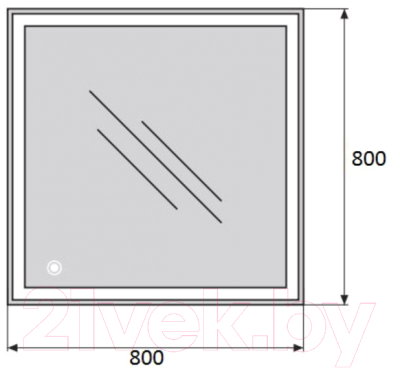 Зеркало BelBagno SPC-GRT-800-800-LED-TCH-WARM