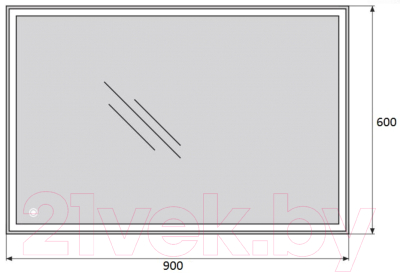 Зеркало BelBagno SPC-GRT-900-600-LED-TCH-WARM