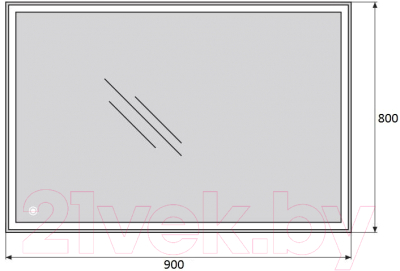 Зеркало BelBagno SPC-GRT-900-800-LED-TCH-WARM