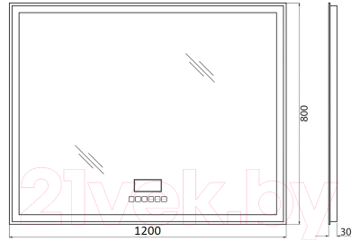Зеркало BelBagno SPC-GRT-1200-800-LED-TCH-RAD