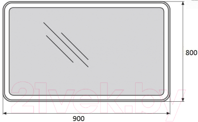 Зеркало BelBagno SPC-MAR-900-800-LED-TCH-WARM