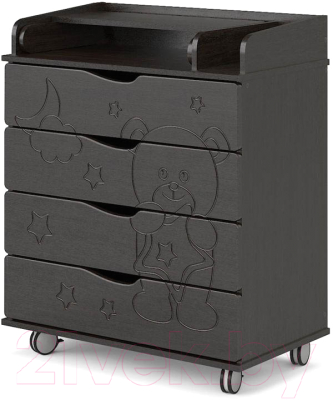 Комод пеленальный Pituso Мишутка Орион 804 (венге) - фото