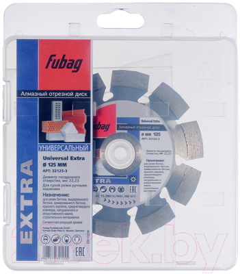 Отрезной диск алмазный Fubag 32125-3