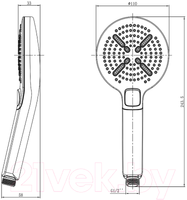 Лейка ручного душа LEMARK LM8114C
