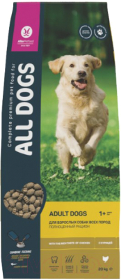 Корм для собак All Dogs Для взрослых собак с курицей - фото