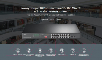 Коммутатор TP-Link TL-SL1218MP