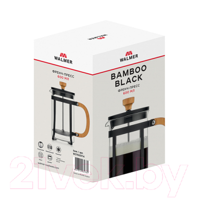 Френч-пресс Walmer Bamboo Black / W37000714