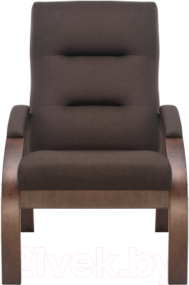 Кресло мягкое Импэкс Leset Лион (орех текстура/малмо 28/коричневый)