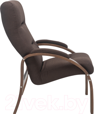 Кресло мягкое Импэкс Leset Лион (орех текстура/малмо 28/коричневый)