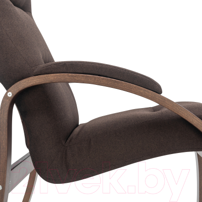 Кресло мягкое Импэкс Leset Лион (орех текстура/малмо 28/коричневый)
