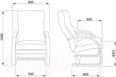 Кресло мягкое Импэкс Leset Монэ (орех текстура/малмо 28/коричневый)