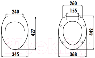Сиденье для унитаза Creavit Sedef KC0703.01.0000E