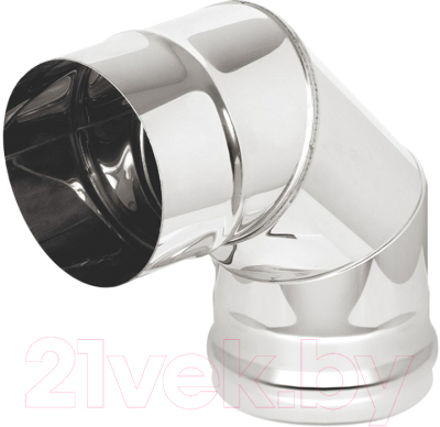 Поворот дымохода Везувий 0.5мм 3 секции 90 д.100 - фото