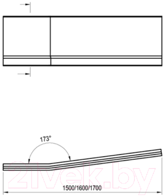 Ванна акриловая Ravak BeHappy II 170x75 R (C951000000)