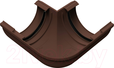 Угол желоба Ruplast Внешний 90 градусов с уплотнителем RAL 8014 - фото