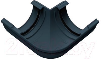 Соединитель желобов Ruplast Внешний 90 градусов с уплотнителем RAL 7024 - фото