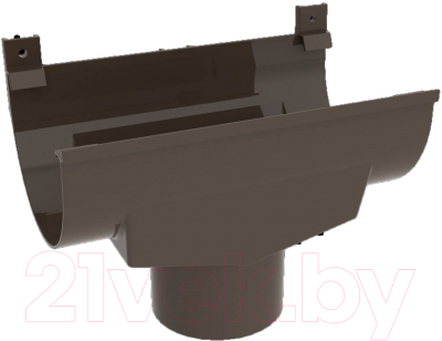 Воронка водостока Ruplast 125/90мм RAL 8014 - фото