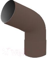 Колено трубы водосточной Ruplast 60 градусов RAL 8014 - фото
