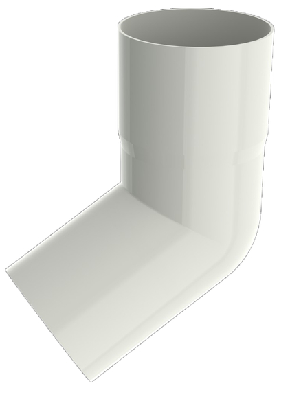 Колено трубы водосточной Ruplast 60 градусов RAL 9010 - фото