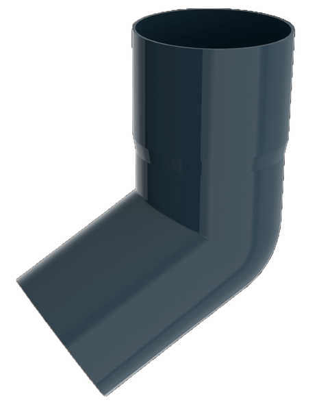 Колено трубы водосточной Ruplast RAL 7024 - фото