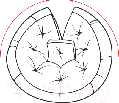 Бескаркасное кресло-трансформер Angellini 9с0012тр (M, коричневый/бежевый)