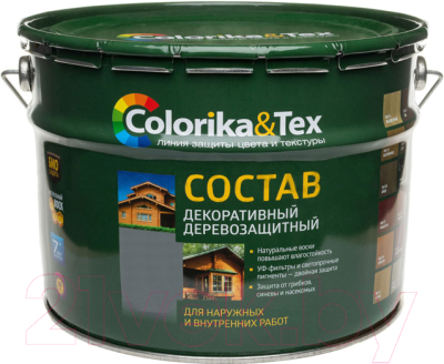 Защитно-декоративный состав Colorika & Tex 10л - фото
