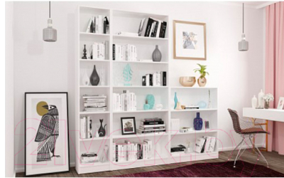 Стеллаж Polini Kids Home Smart Вертикальный 6 секций / 0002288.9 (белый)