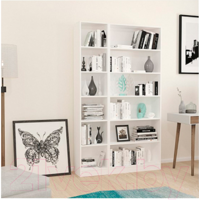 Стеллаж Polini Kids Home Smart Вертикальный 6 секций / 0002287.9 (белый)