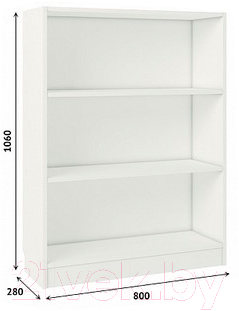 Стеллаж Polini Kids Home Smart Вертикальный 3 секции / 0002289.9 (белый)