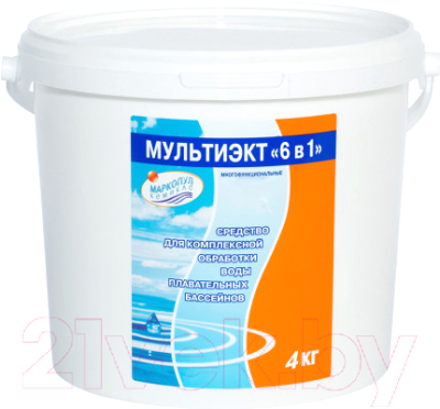 Комплексное средство для бассейна Маркопул Кемиклс Мультиэкт 6 в 1 картриджи - фото