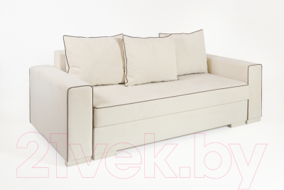 Диван KRONES Цезарь 4 (велюр слоновая кость/коричневый)