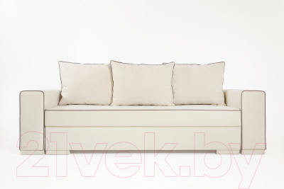 Диван KRONES Цезарь 4 (велюр слоновая кость/коричневый)