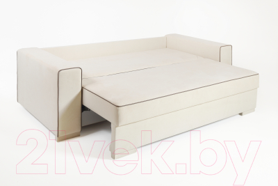 Диван KRONES Цезарь 4 (велюр слоновая кость/коричневый)