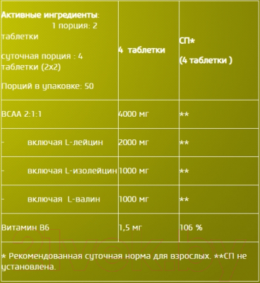 Аминокислоты BCAA BioTechUSA BCAA+B6 / I00000487