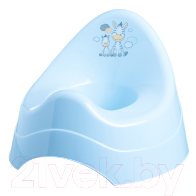 Детский горшок Maltex Зебра / 6500 (голубой) - фото