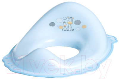 Детская накладка на унитаз Maltex Зебра / 6463 (голубой) - фото