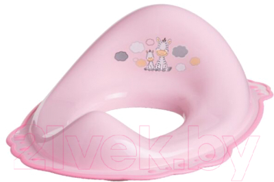 Детская накладка на унитаз Maltex Зебра / 6463 (розовый) - фото