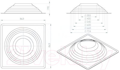 Проходка кровельная Vilpe Roofseal-3 110-200 / 71703
