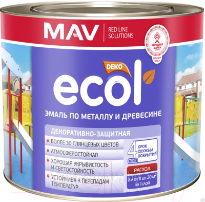 Эмаль MAV Ecol ПФ-115 - фото