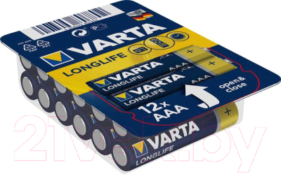 Комплект батареек Varta Longlife ААА1 5V / 4008496807802 - фото