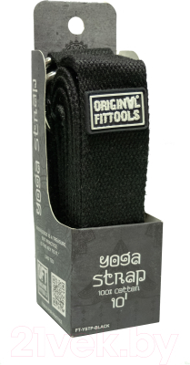 Ремень для йоги Original FitTools FT-YSTP-BLACK