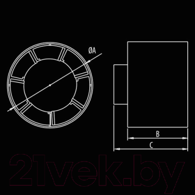 Вентилятор канальный Dospel D120 Euro 2 / 007-0052
