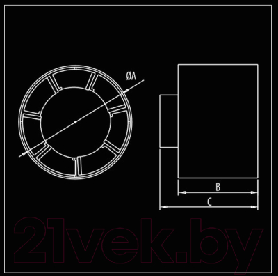 Вентилятор канальный Dospel D150 Euro 3 / 007-0053