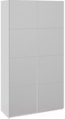 Шкаф-купе ТриЯ Траст СШК 2.120.60-13.13 2-х дверный (белый снег/зеркало) - фото